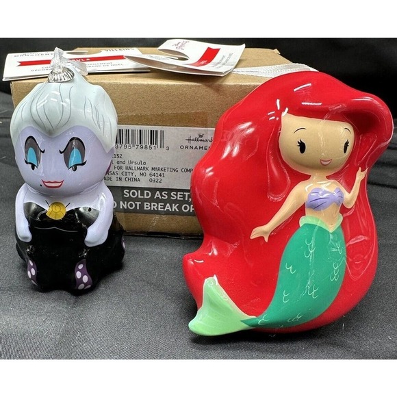 Hallmark Other - Ariel and Ursula (TheLittle Mermaid) Hallmark Ornament 2022 Decoupage NIB